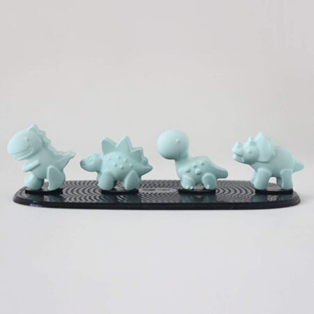 Ceramic Stone Aroma Diffuser Luxury Car Charm Interior Air Vent Decorations Clip Dashboard Ornaments - Super Dinosaurs Series (Green, 2 in 1)