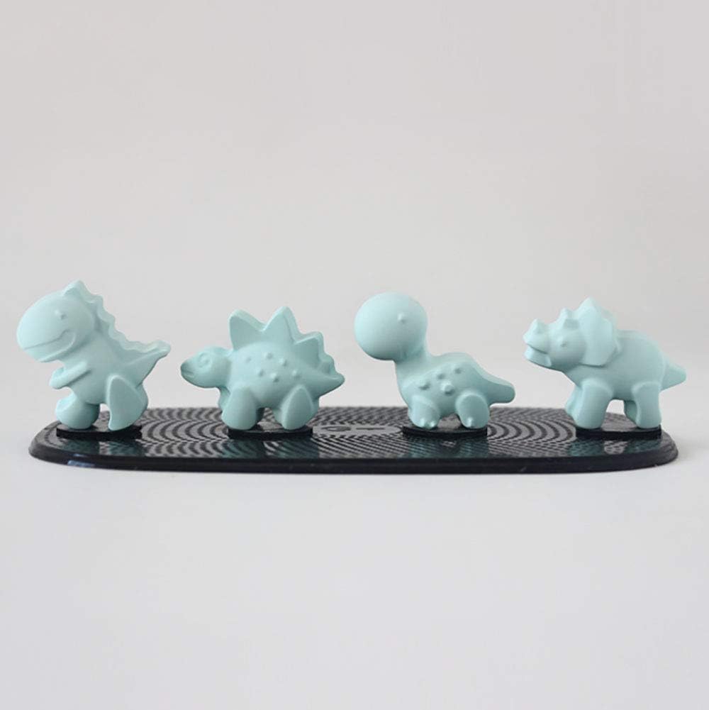 Ceramic Stone Aroma Diffuser Luxury Car Charm Interior Air Vent Decorations Clip Dashboard Ornaments - Super Dinosaurs Series (Green, 2 in 1)
