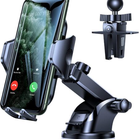 [No.1 Powerful Suction] [Rally Racing-Grade Stability] Phone Holders for Your Car 2025 Upgraded Car Phone Holder Mount Truck Stand for Dashboard Windshield Vent for iPhone Samsung All Phones